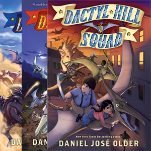 Illustrated cover of Dactyl Hill Squad, novel by Daniel José Older and illustrated by Nilah Magruder.
